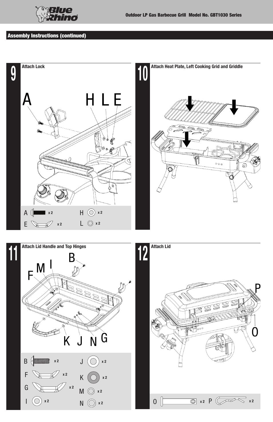 Blue Rhino GBT1030 User Manual | Page 6 / 12