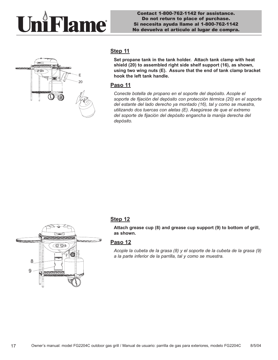 Blue Rhino FG2204C User Manual | Page 18 / 40