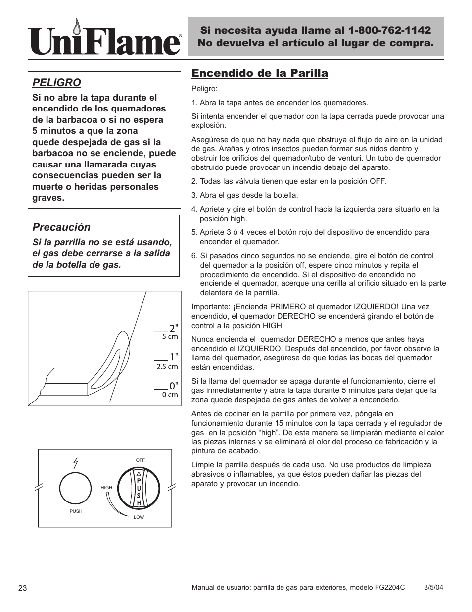 Peligro, Precaución | Blue Rhino FG2204C User Manual | Page 24 / 40