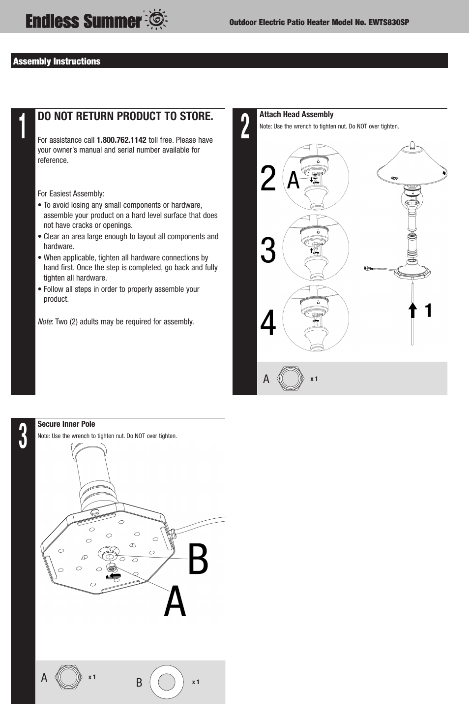 Blue Rhino Endless Summer EWTS830SP User Manual | Page 4 / 8