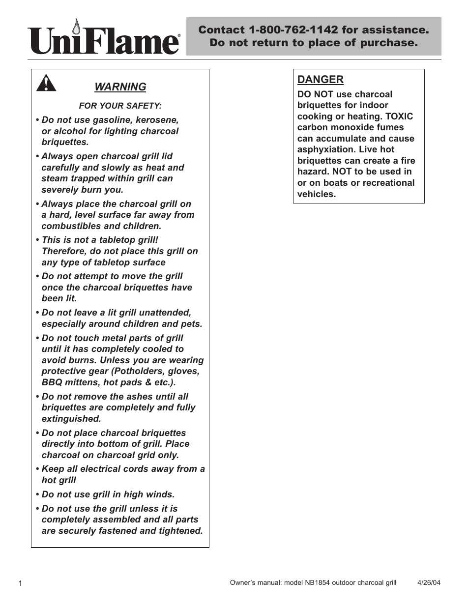 Blue Rhino NB1854 User Manual | Page 2 / 24