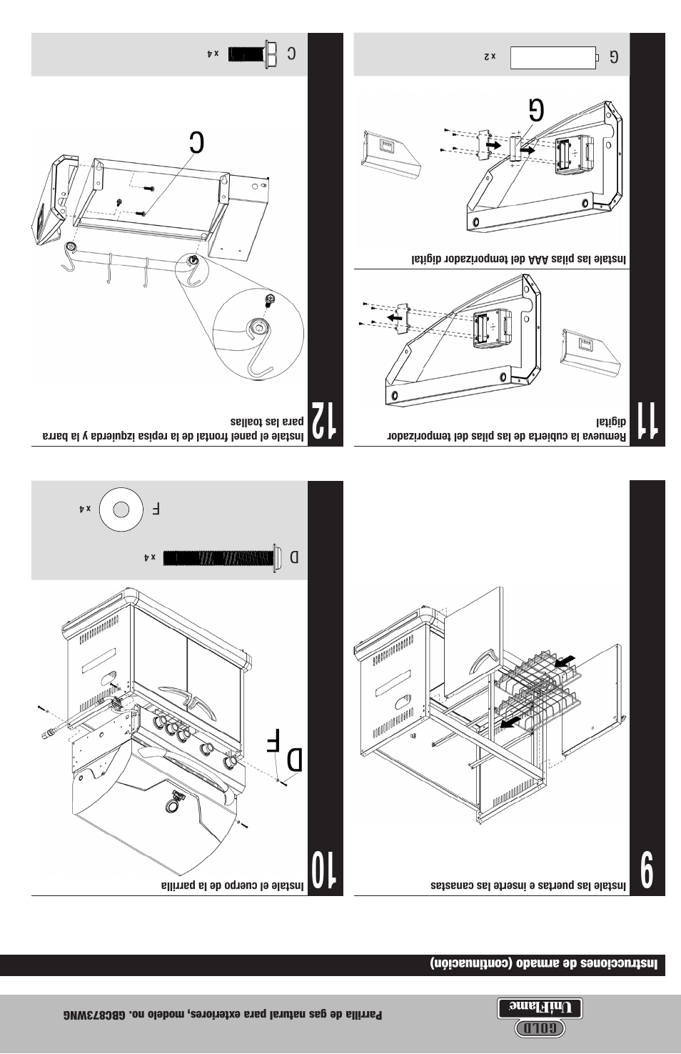 Blue Rhino Outdoor Natural Gas Barbecue Grill GBC873WNG User Manual | Page 27 / 32