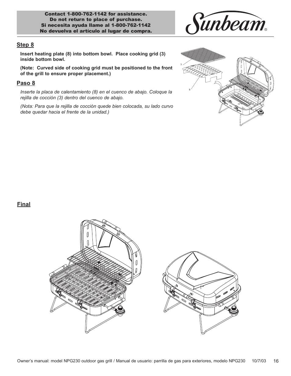 Blue Rhino NPG230 User Manual | Page 17 / 36