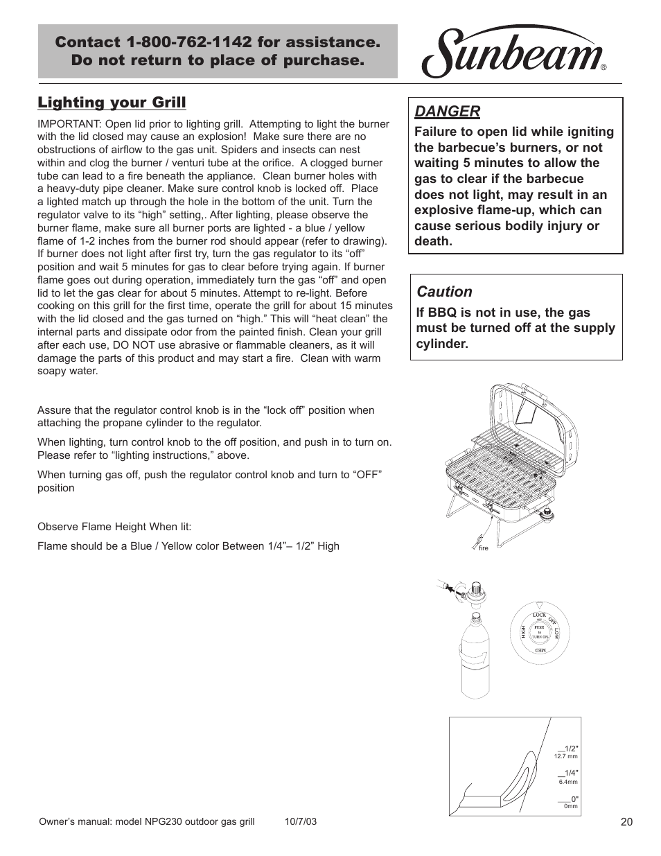 Danger, Caution | Blue Rhino NPG230 User Manual | Page 21 / 36