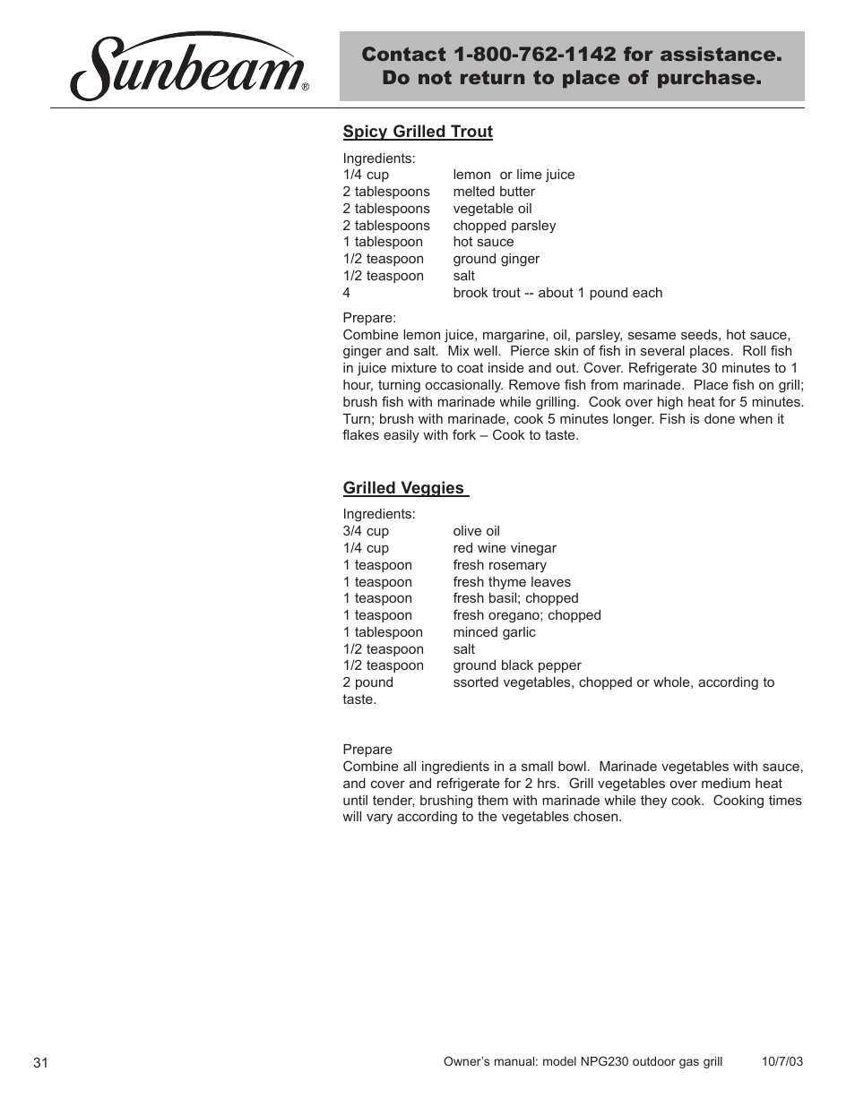 Blue Rhino NPG230 User Manual | Page 32 / 36