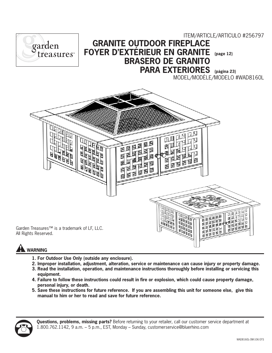 Blue Rhino WAD8160L User Manual | 36 pages