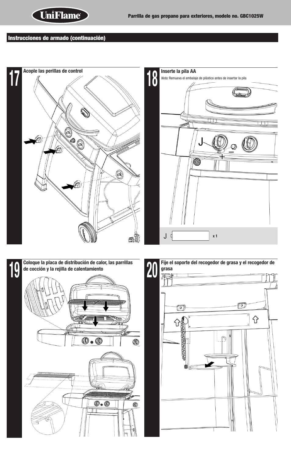 Blue Rhino GBC1025W User Manual | Page 22 / 28