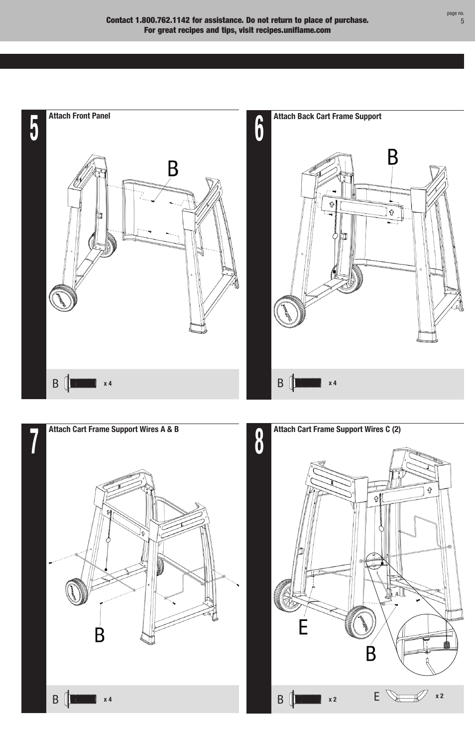 Blue Rhino GBC1025W User Manual | Page 5 / 28