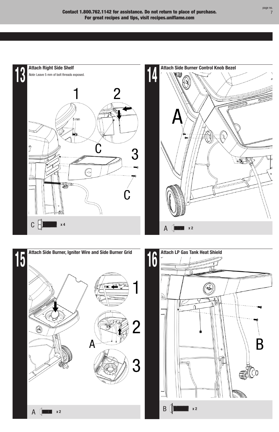 Blue Rhino GBC1025W User Manual | Page 7 / 28