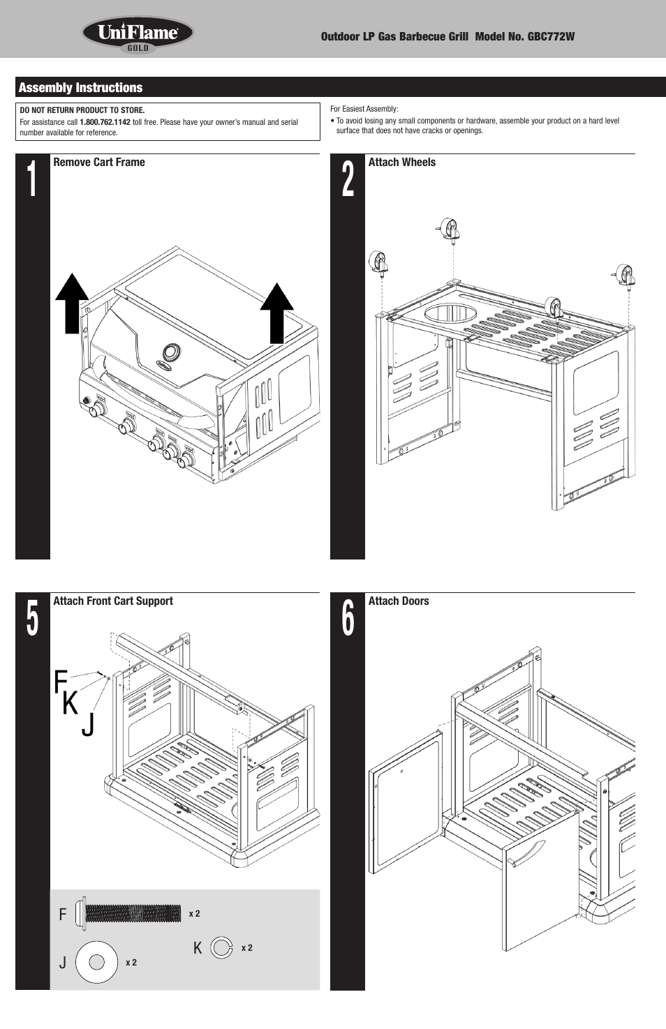 Blue Rhino GBC772W-C User Manual | Page 4 / 24