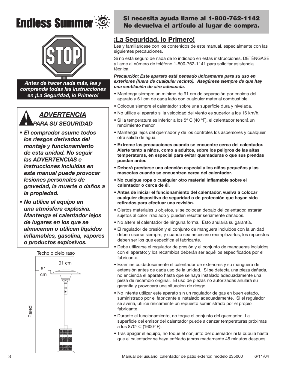 La seguridad, lo primero, Advertencia | Blue Rhino 235000 User Manual | Page 24 / 42