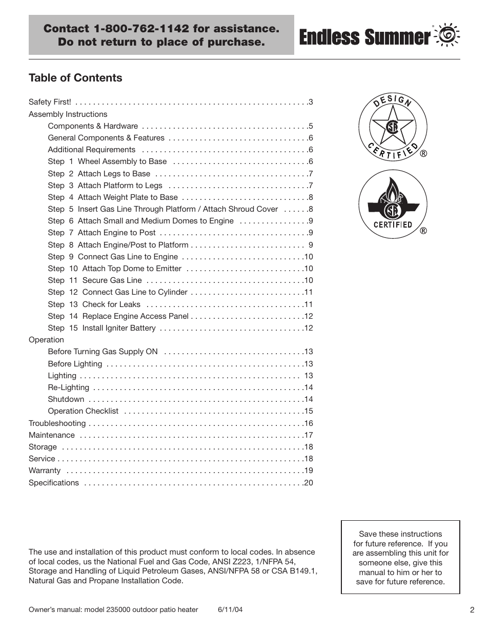 Blue Rhino 235000 User Manual | Page 3 / 42