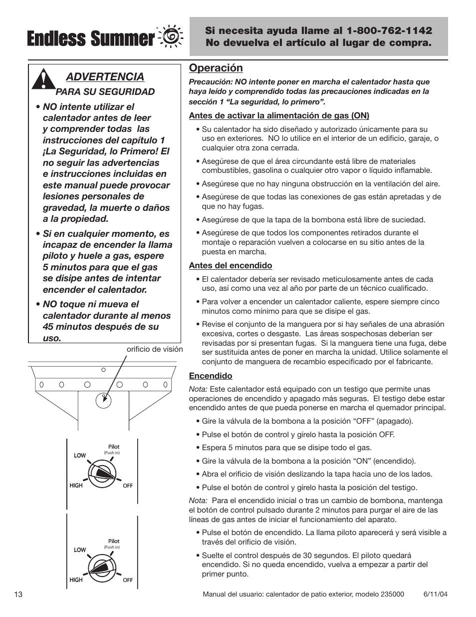 Operación, Advertencia | Blue Rhino 235000 User Manual | Page 34 / 42