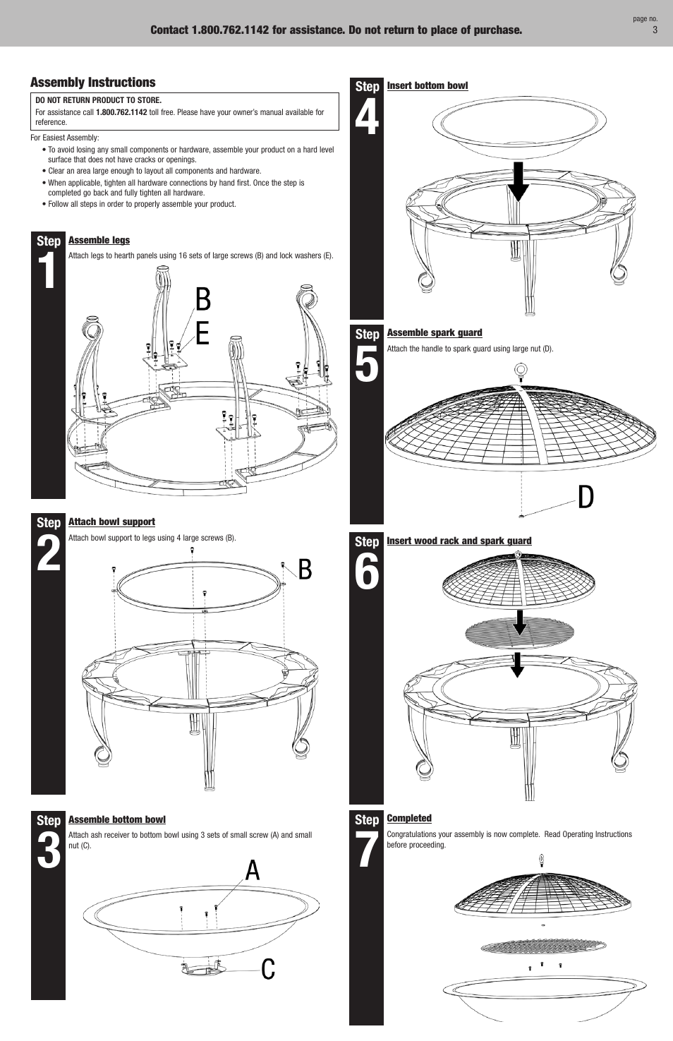 Blue Rhino WAD703W User Manual | Page 3 / 10