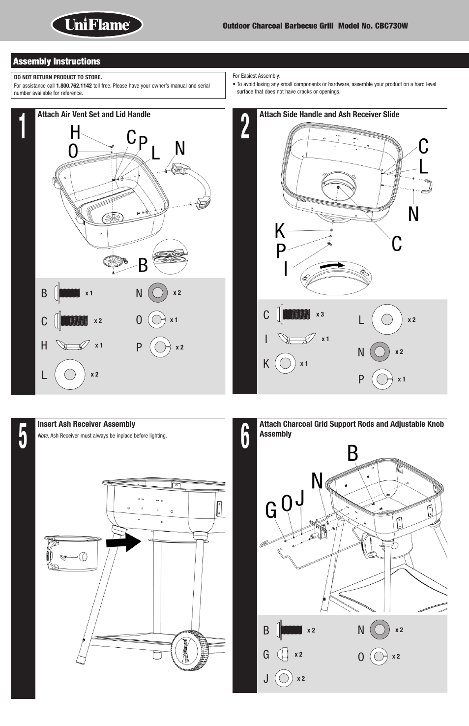 Blue Rhino CBC730W User Manual | Page 4 / 16