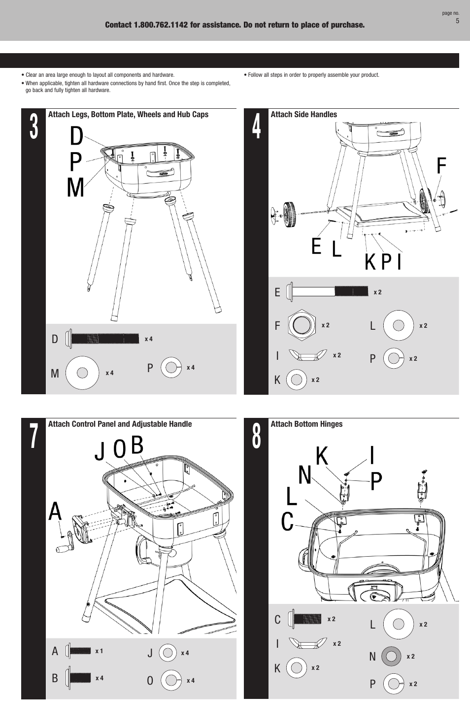 Blue Rhino CBC730W User Manual | Page 5 / 16