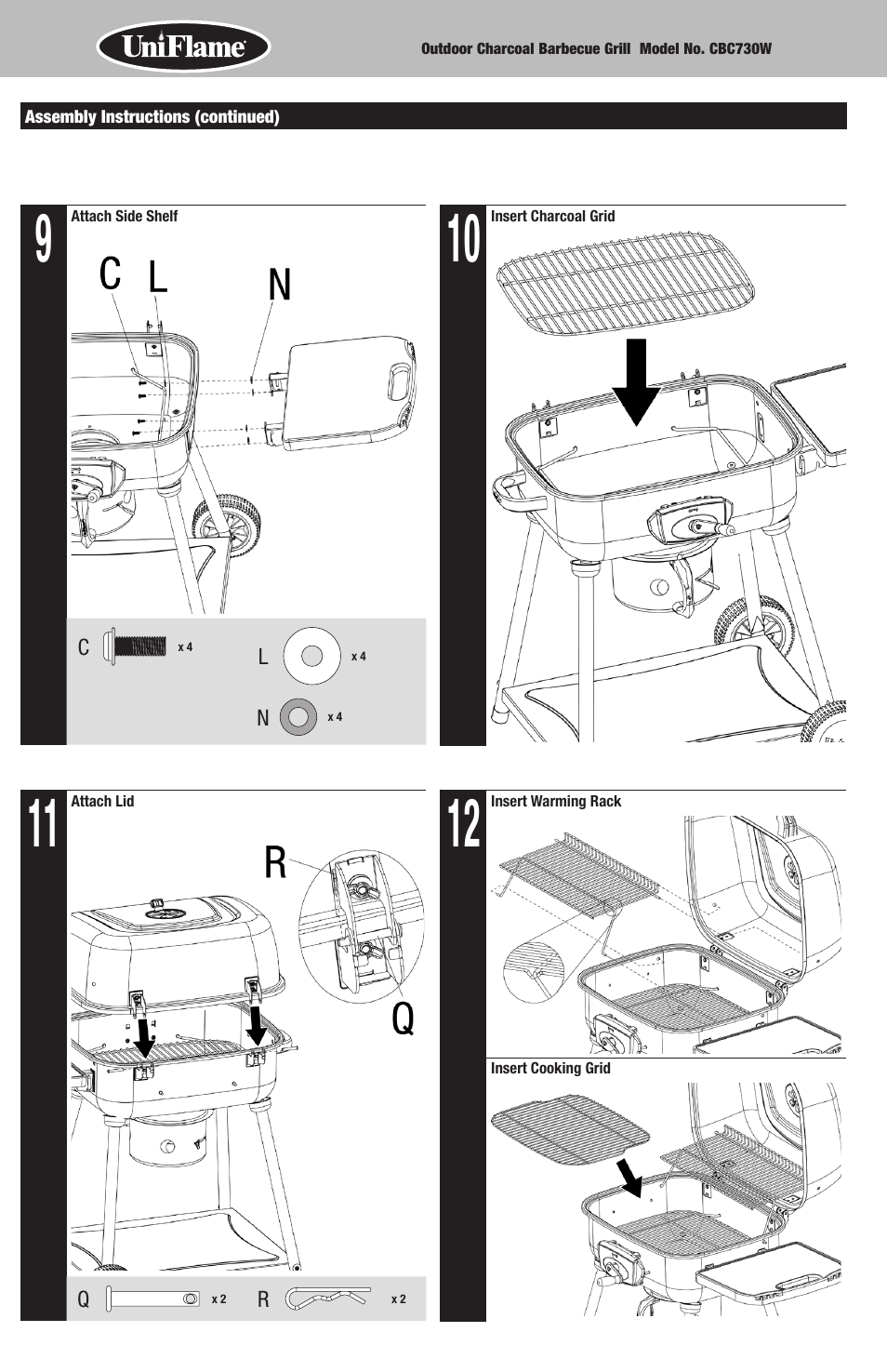 Blue Rhino CBC730W User Manual | Page 6 / 16