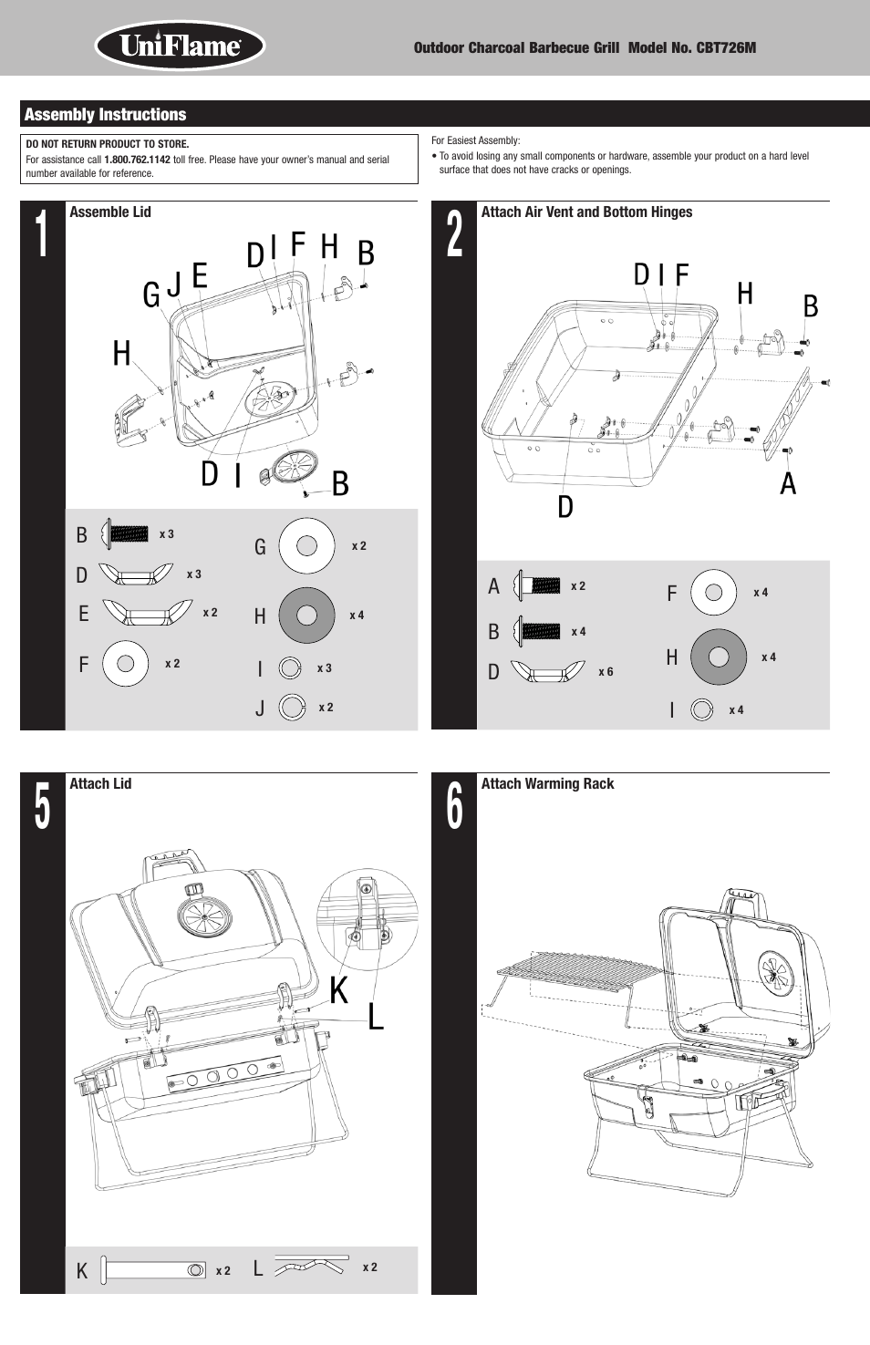 Blue Rhino CBT726M User Manual | Page 4 / 16
