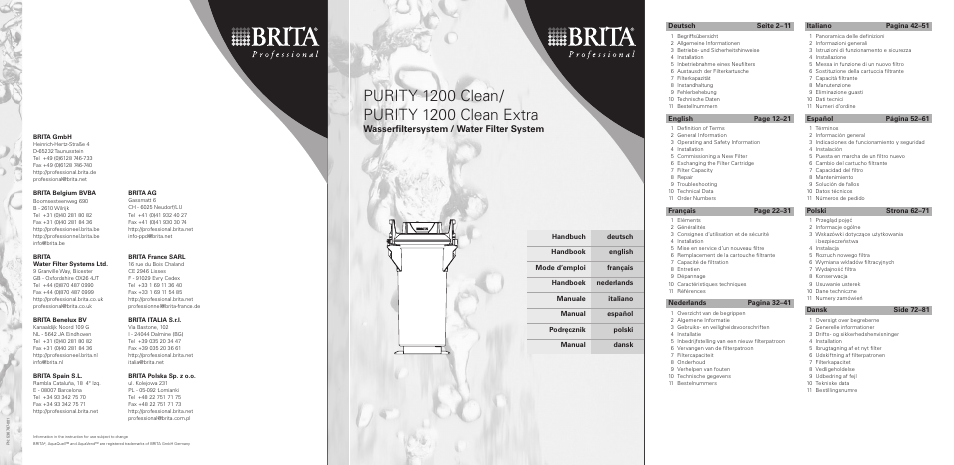 Wasserfi ltersystem / water filter system | Brita 1200 User Manual | Page 2 / 14