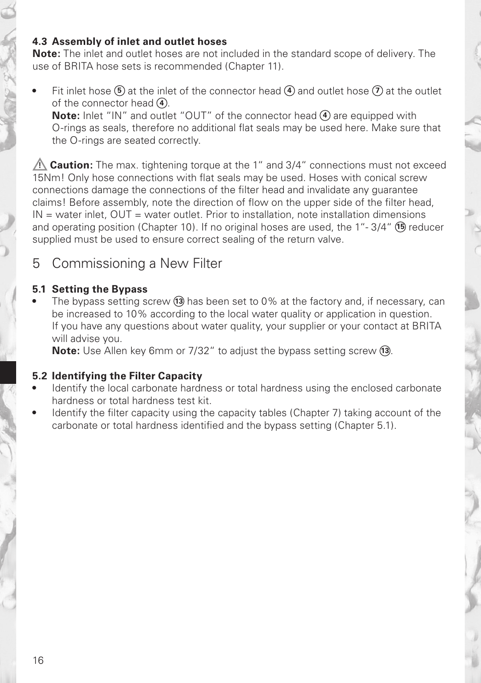 5 commissioning a new filter | Brita 1200 User Manual | Page 8 / 14