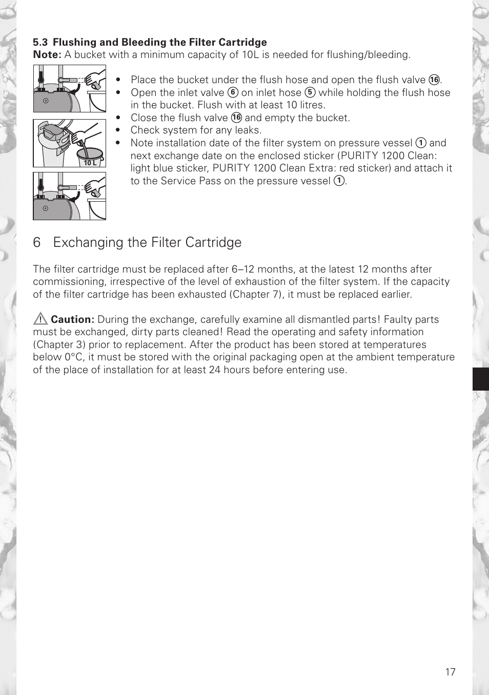 6 exchanging the filter cartridge | Brita 1200 User Manual | Page 9 / 14