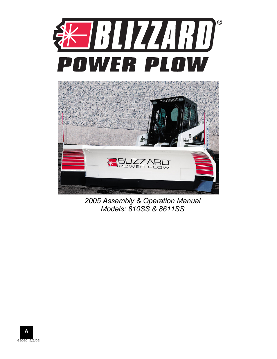 Blizzard Entertainment Blizzard Power Plow 810SS User Manual | 32 pages