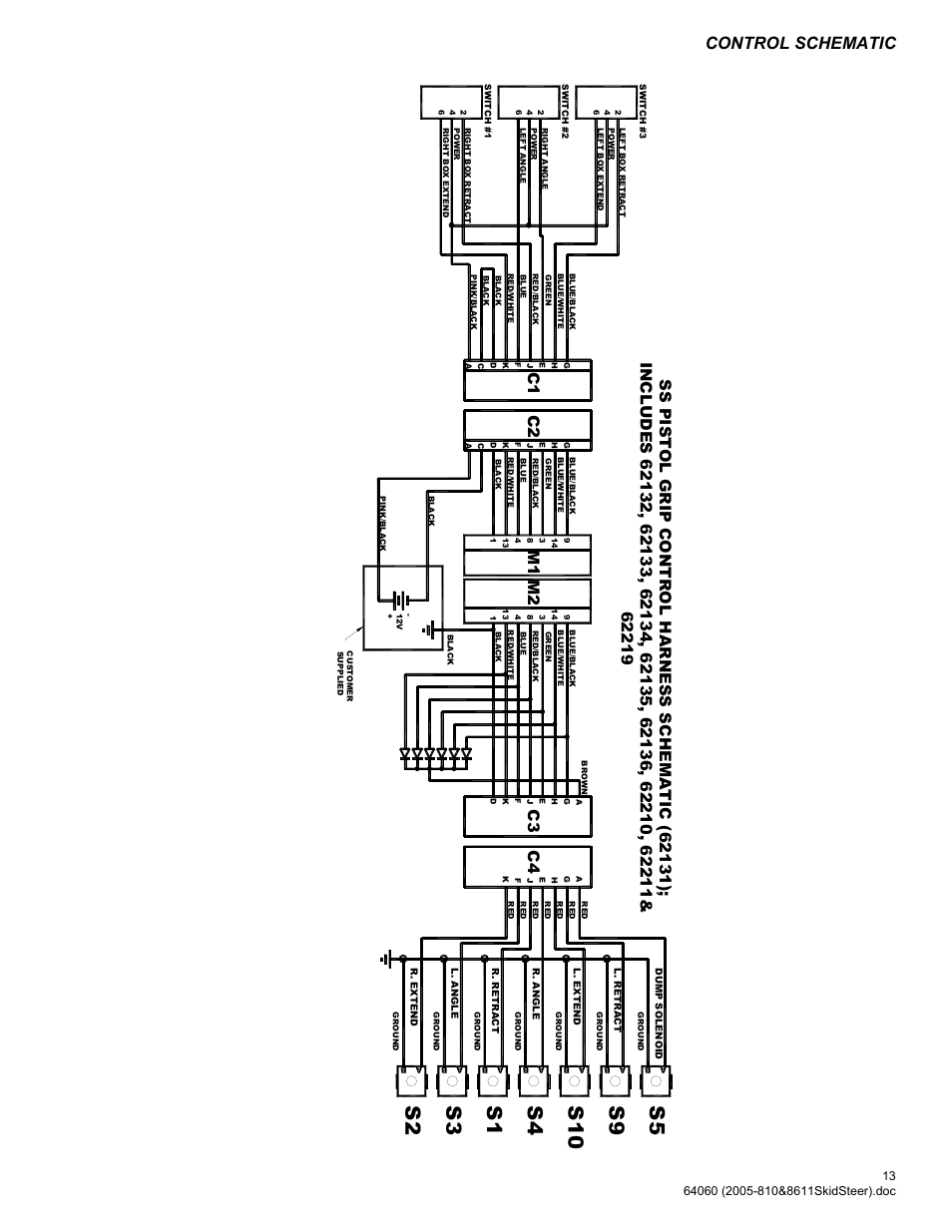 Control schematic | Blizzard Entertainment Blizzard Power Plow 810SS User Manual | Page 13 / 32