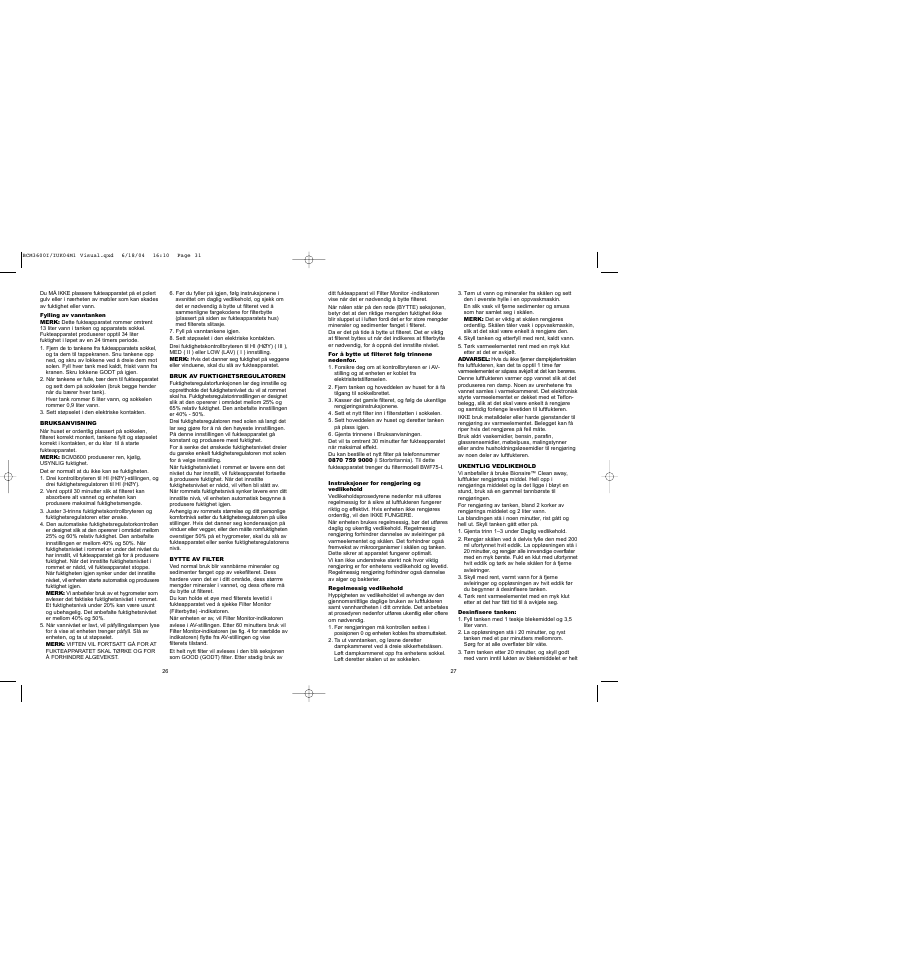 BIONAIRE BCM 3600 User Manual | Page 15 / 34