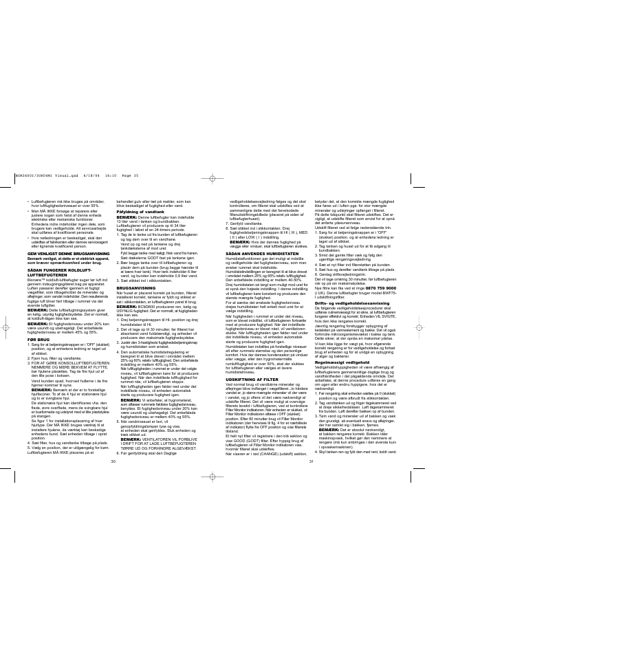 BIONAIRE BCM 3600 User Manual | Page 17 / 34