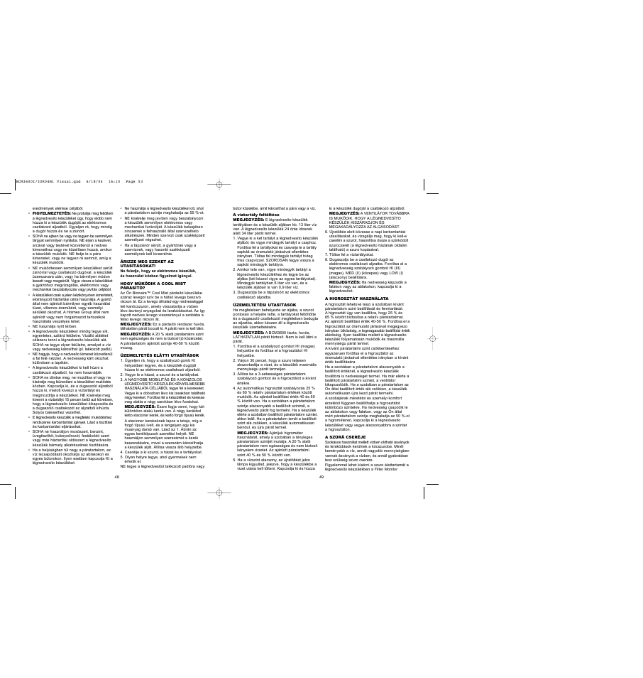 BIONAIRE BCM 3600 User Manual | Page 26 / 34