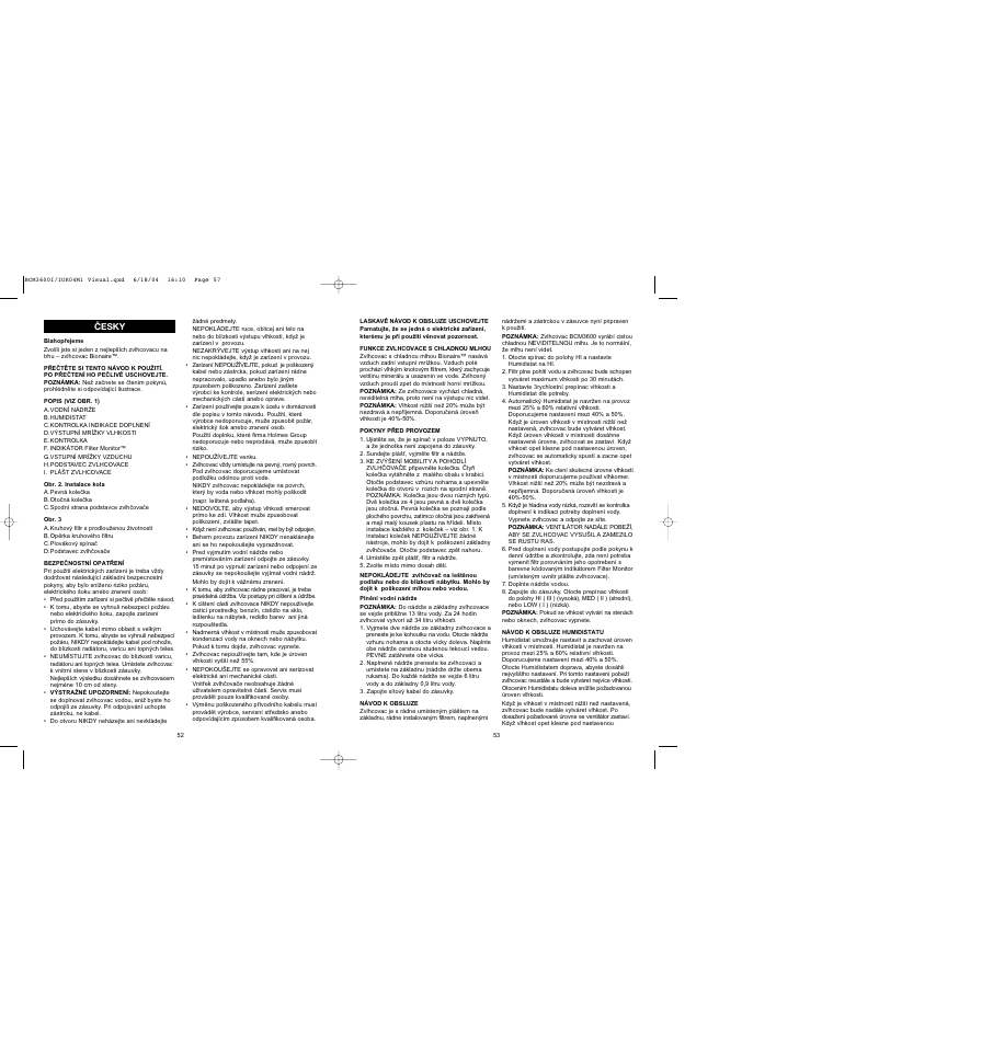 BIONAIRE BCM 3600 User Manual | Page 28 / 34