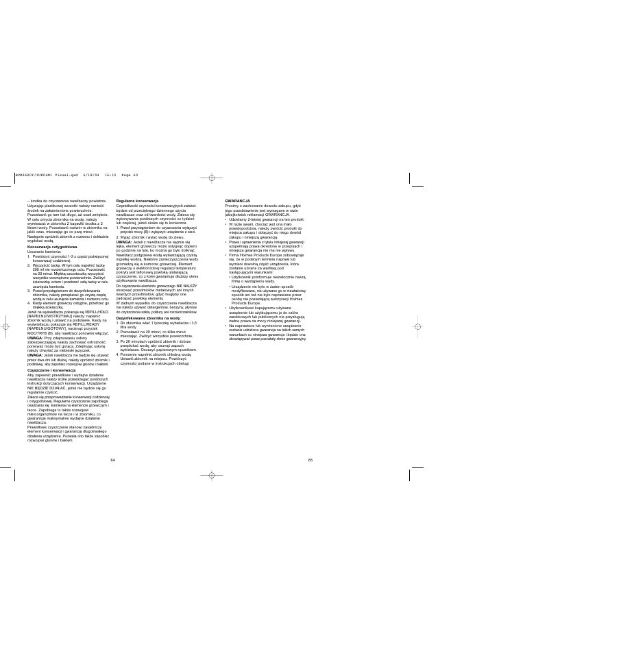 BIONAIRE BCM 3600 User Manual | Page 34 / 34