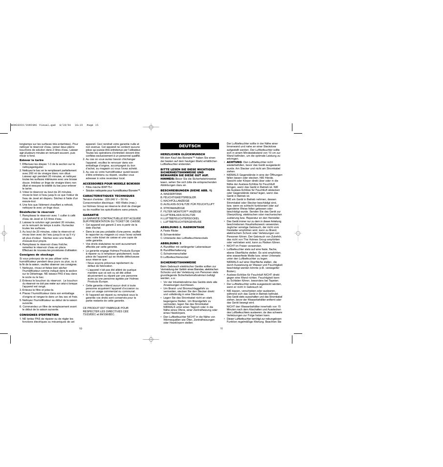 BIONAIRE BCM 3600 User Manual | Page 7 / 34