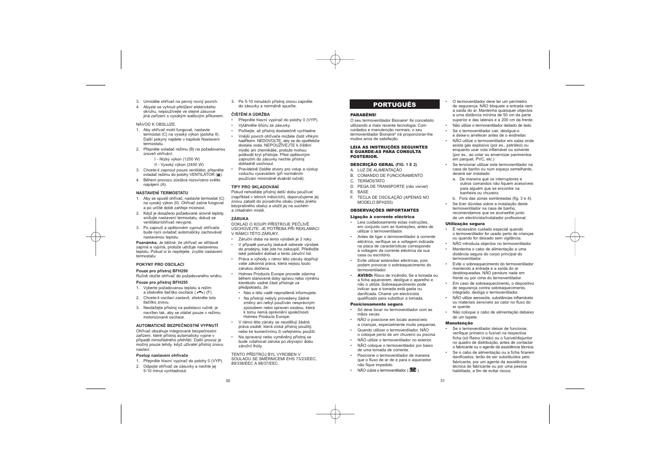 BIONAIRE BFH255 User Manual | Page 17 / 19