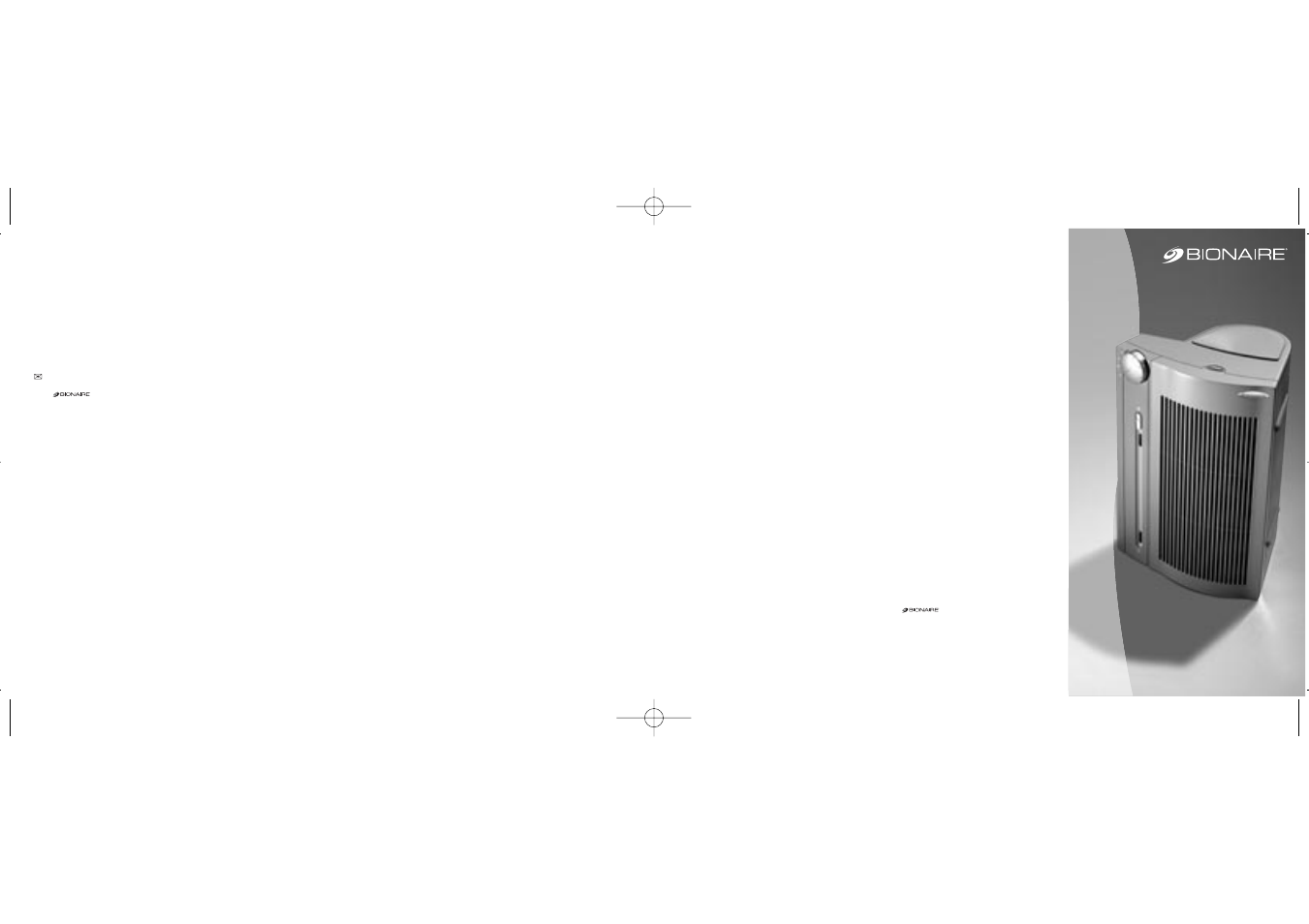 BIONAIRE BAP260 User Manual | 2 pages