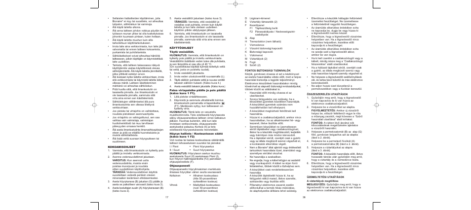 BIONAIRE BU4000 User Manual | Page 18 / 28