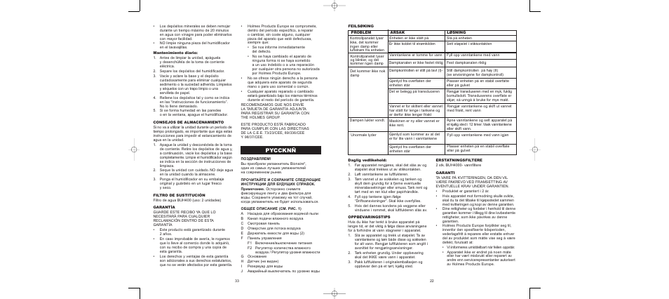 Pyccknñ | BIONAIRE BU4000 User Manual | Page 23 / 28