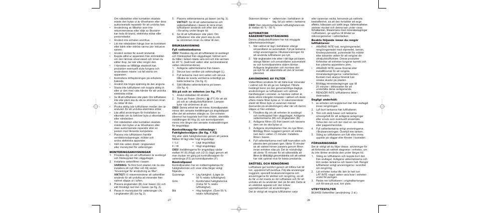 BIONAIRE BU4000 User Manual | Page 28 / 28