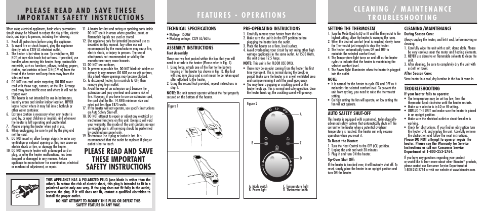BIONAIRE BH1551 User Manual | Page 2 / 2