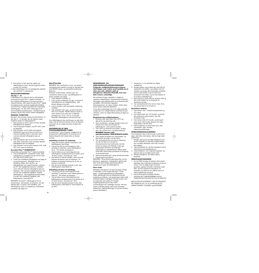 BIONAIRE BWM8305 User Manual | Page 21 / 24