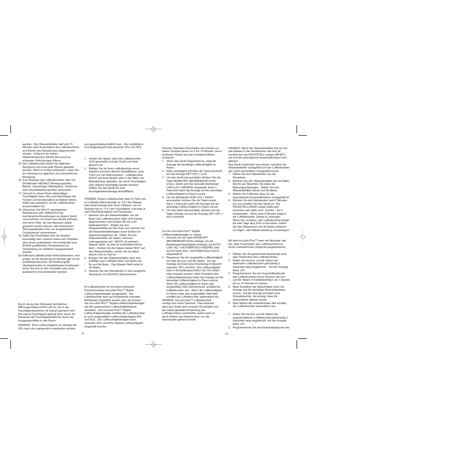 BIONAIRE BWM8305 User Manual | Page 8 / 24