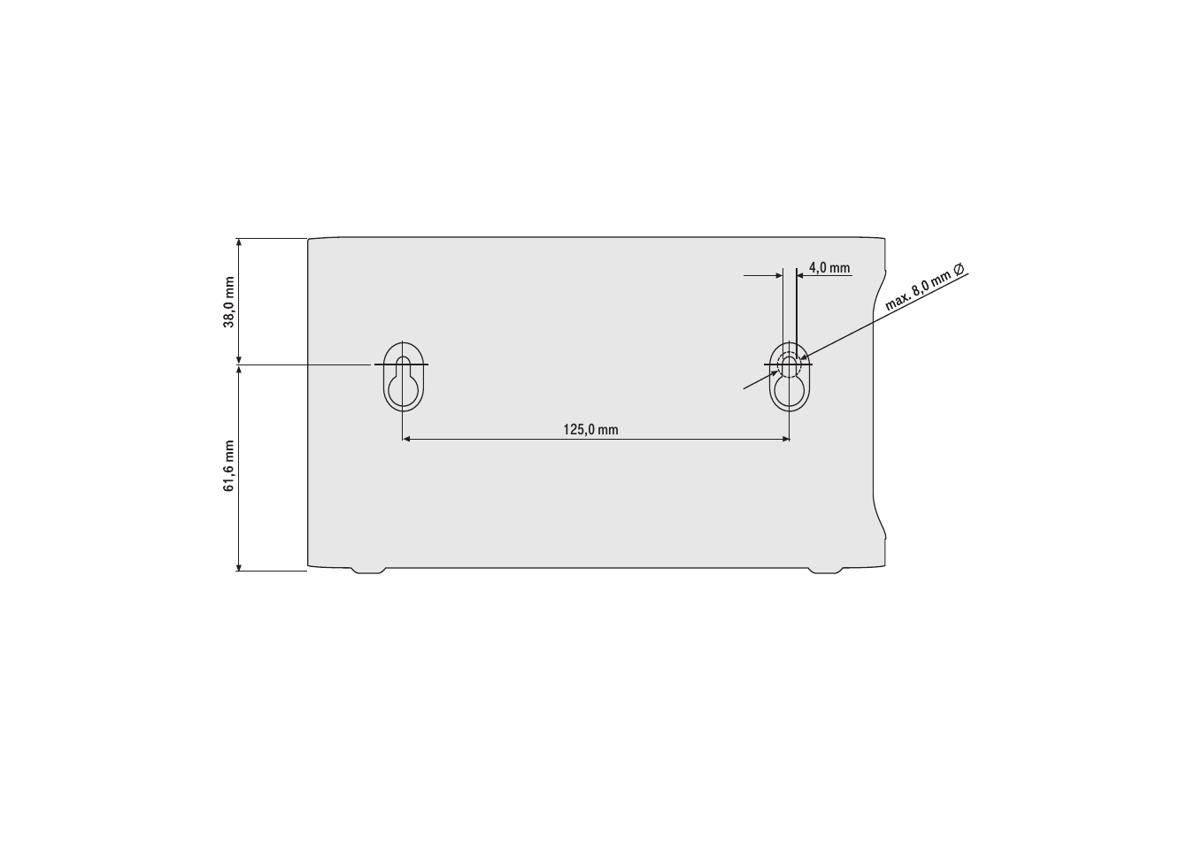 Drilling measurements, Proportions are not true to scale) | 4G Systems XSBox R4v User Manual | Page 56 / 58