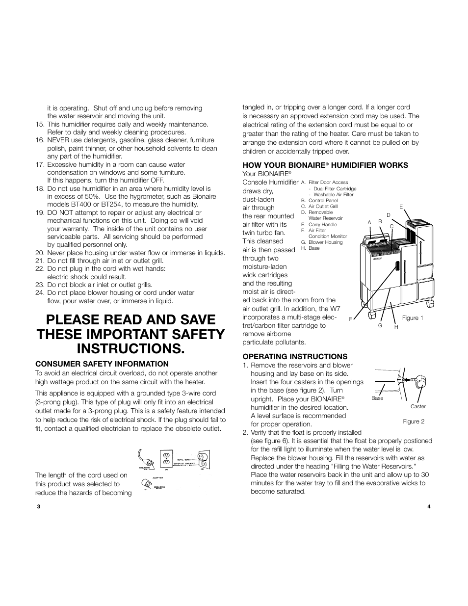 BIONAIRE W7 User Manual | Page 4 / 11