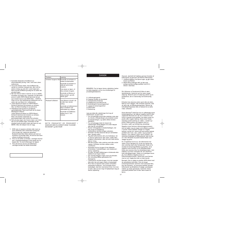 BIONAIRE BAP242 User Manual | Page 12 / 17