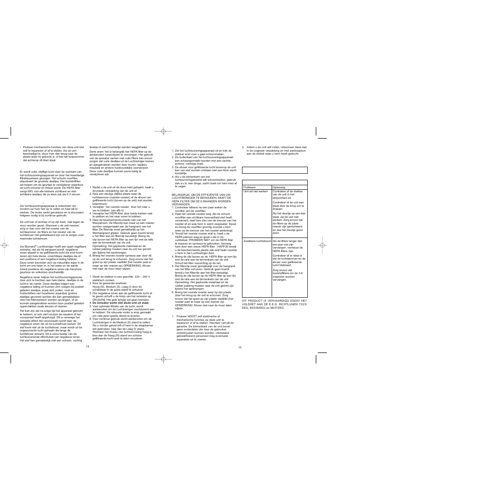 BIONAIRE BAP242 User Manual | Page 9 / 17