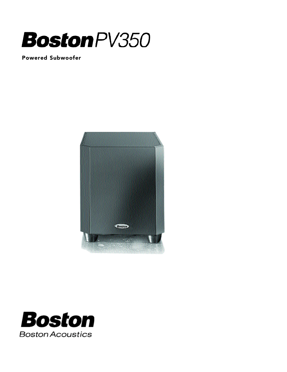 Boston Acoustics PV350 User Manual | 9 pages