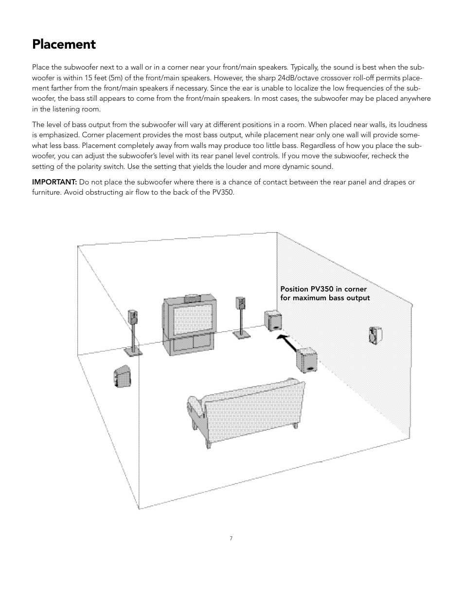 Boston Acoustics PV350 User Manual | Page 7 / 9