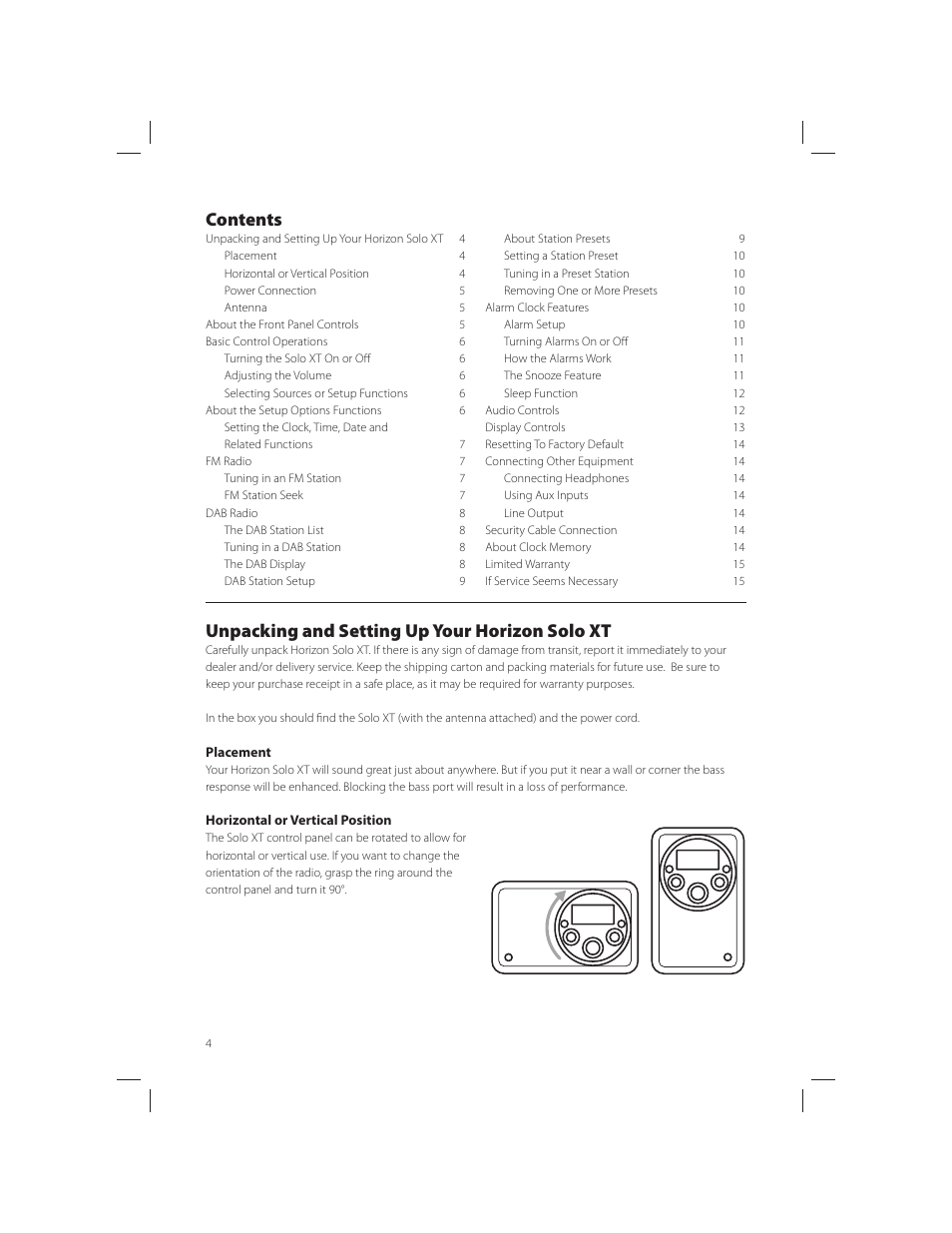 Boston Acoustics Horizon Solo User Manual | Page 4 / 88