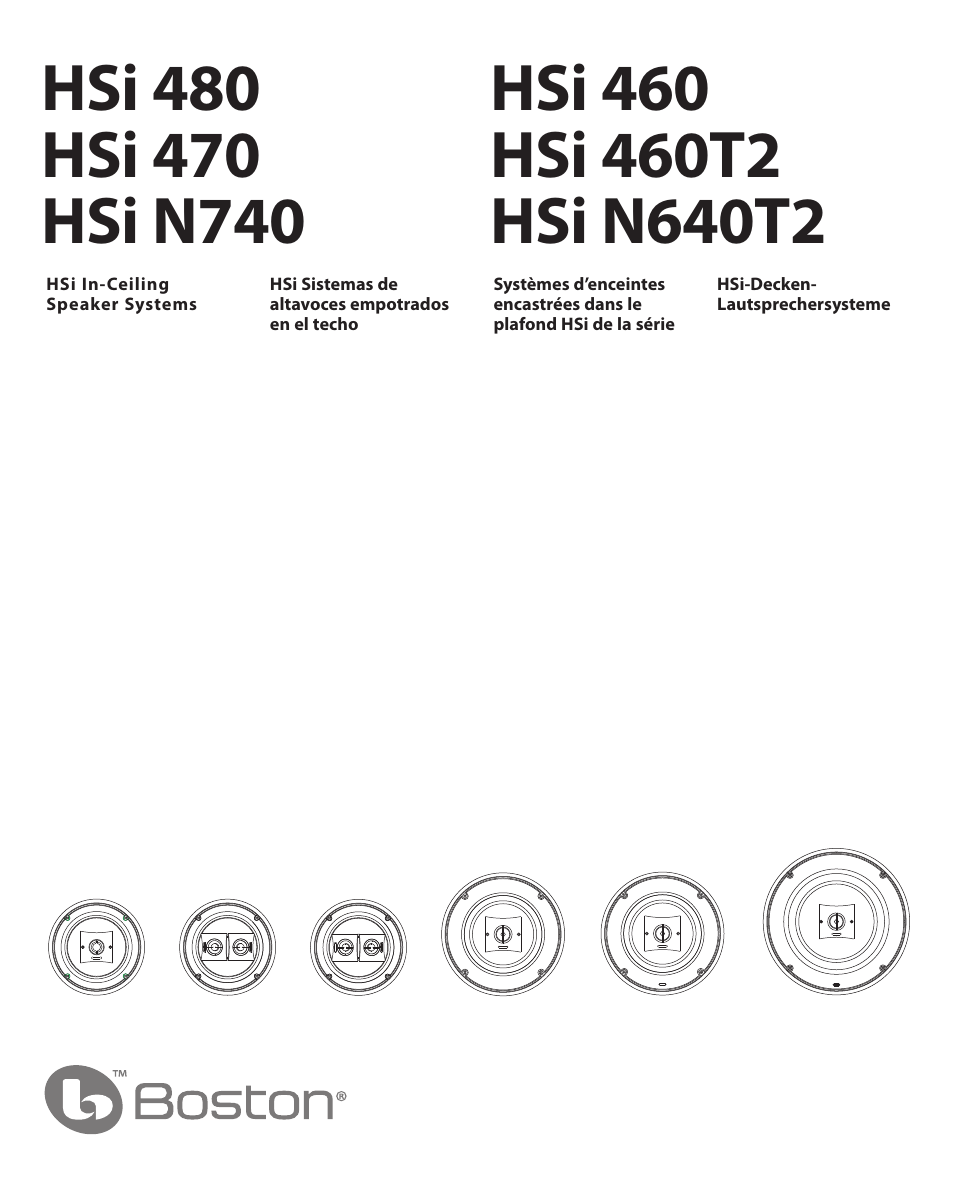 Boston Acoustics HSi 480 User Manual | 12 pages