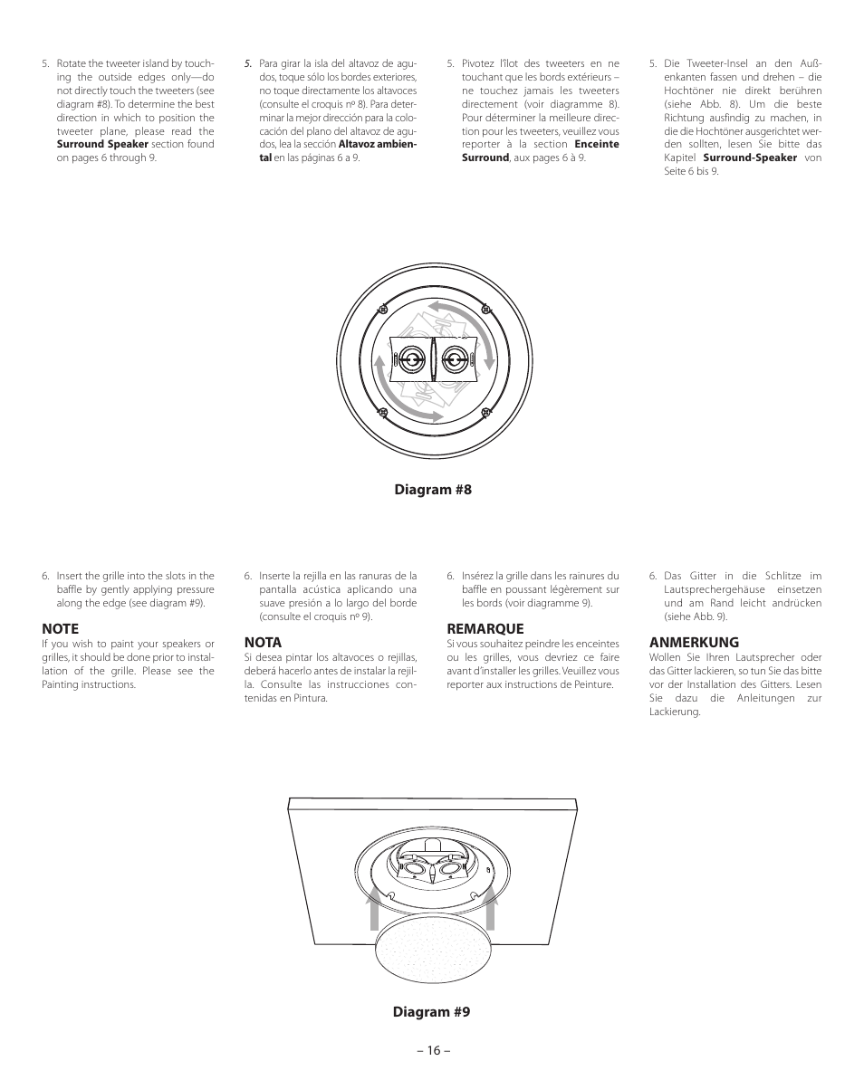 Boston Acoustics VSi 580T2 User Manual | Page 16 / 21